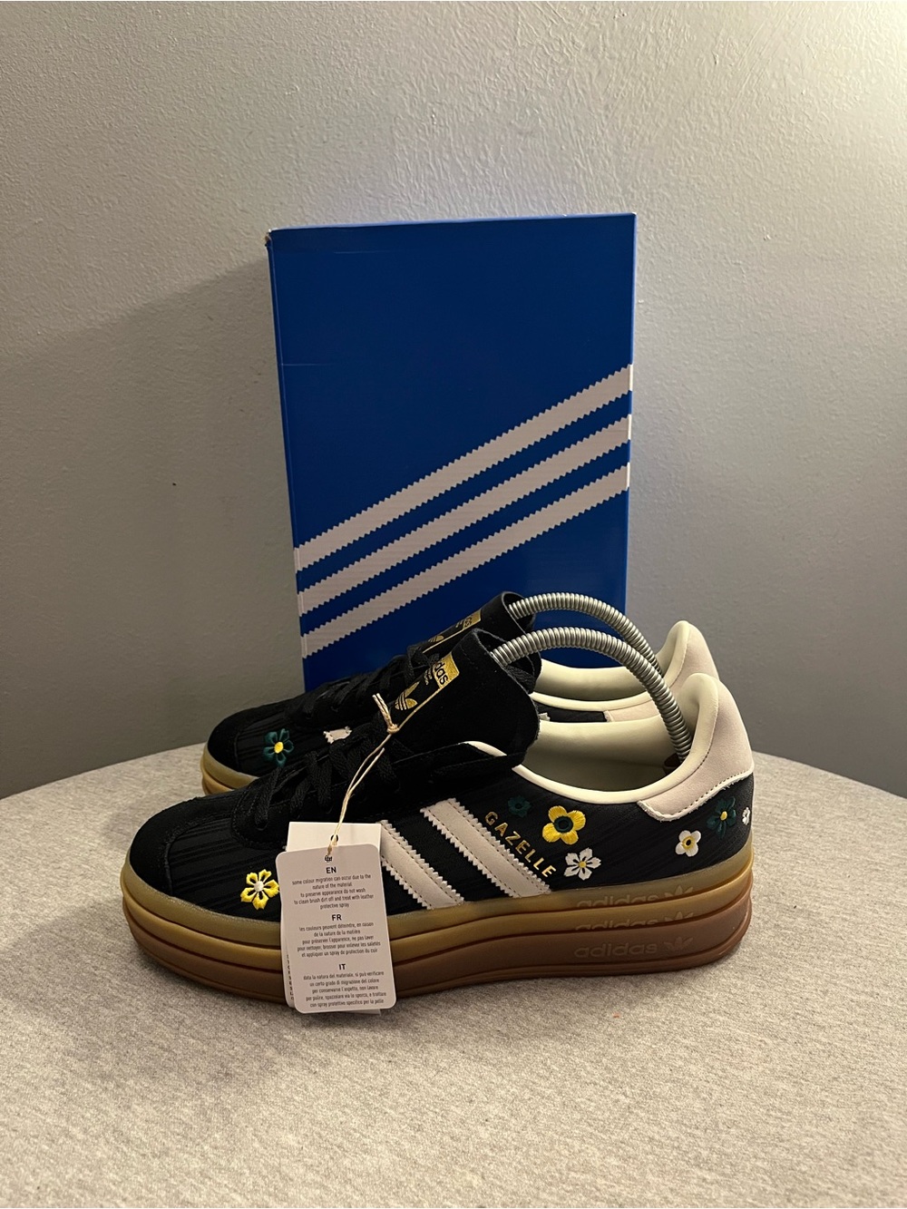 Adidas x Liberty London Gazelle Bold 'Black Floral' Women's Shoe Size 7 IH1922 - Picture 4 of 12